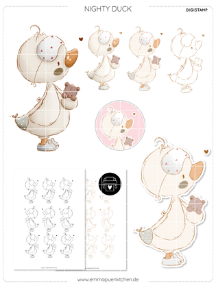 emmapünktchen ® - DigiStamp Nighty Duck
