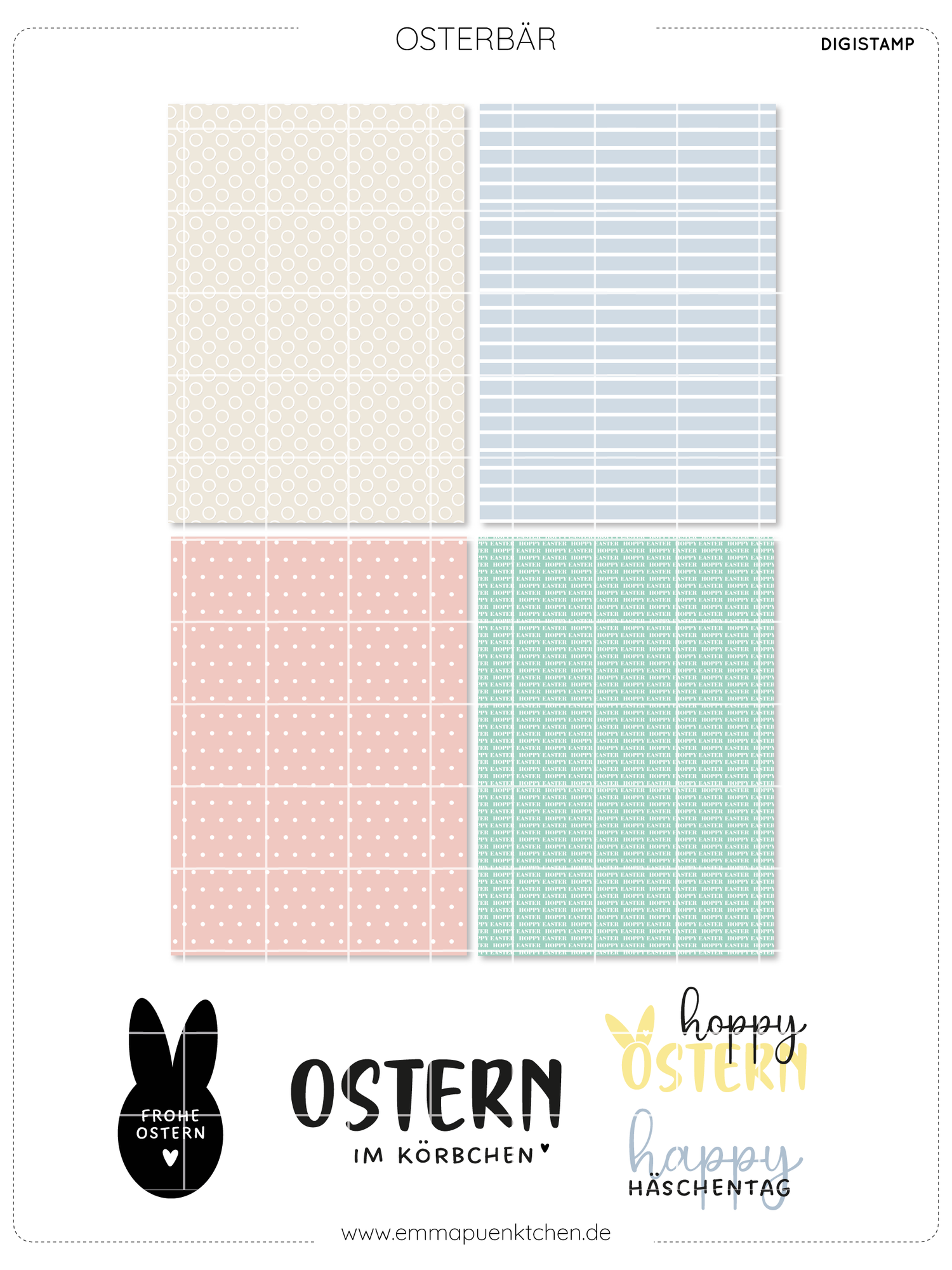 emmapünktchen ® -  DigiStamp Osterbär