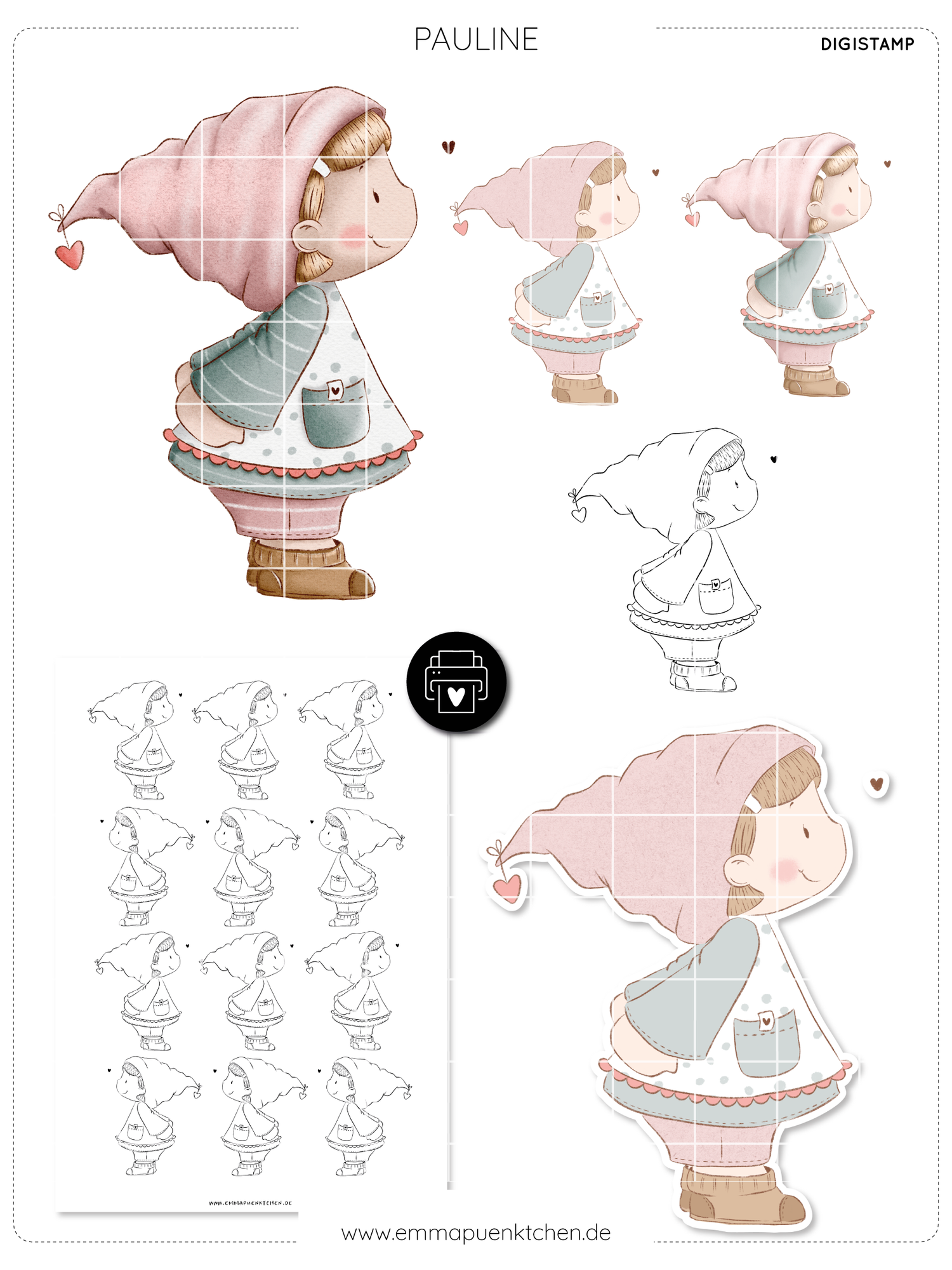 emmapünktchen ® - DigiStamp Pauline