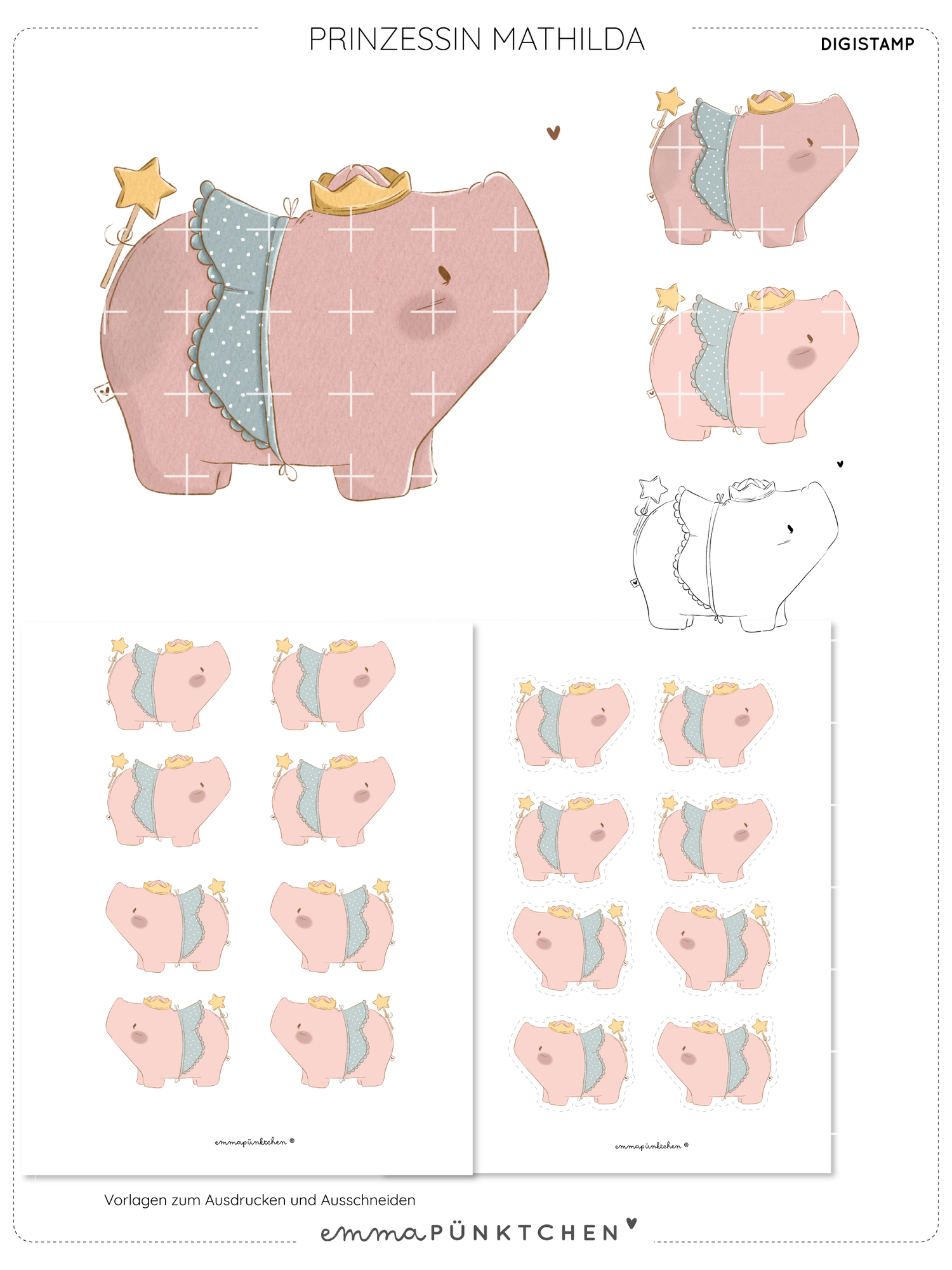 emmapünktchen ® -  DigiStamp Kleine Prinzessin Mathilda