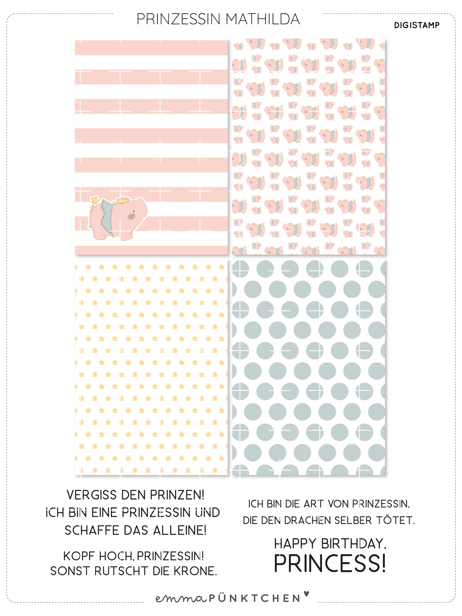 emmapünktchen ® -  DigiStamp Kleine Prinzessin Mathilda