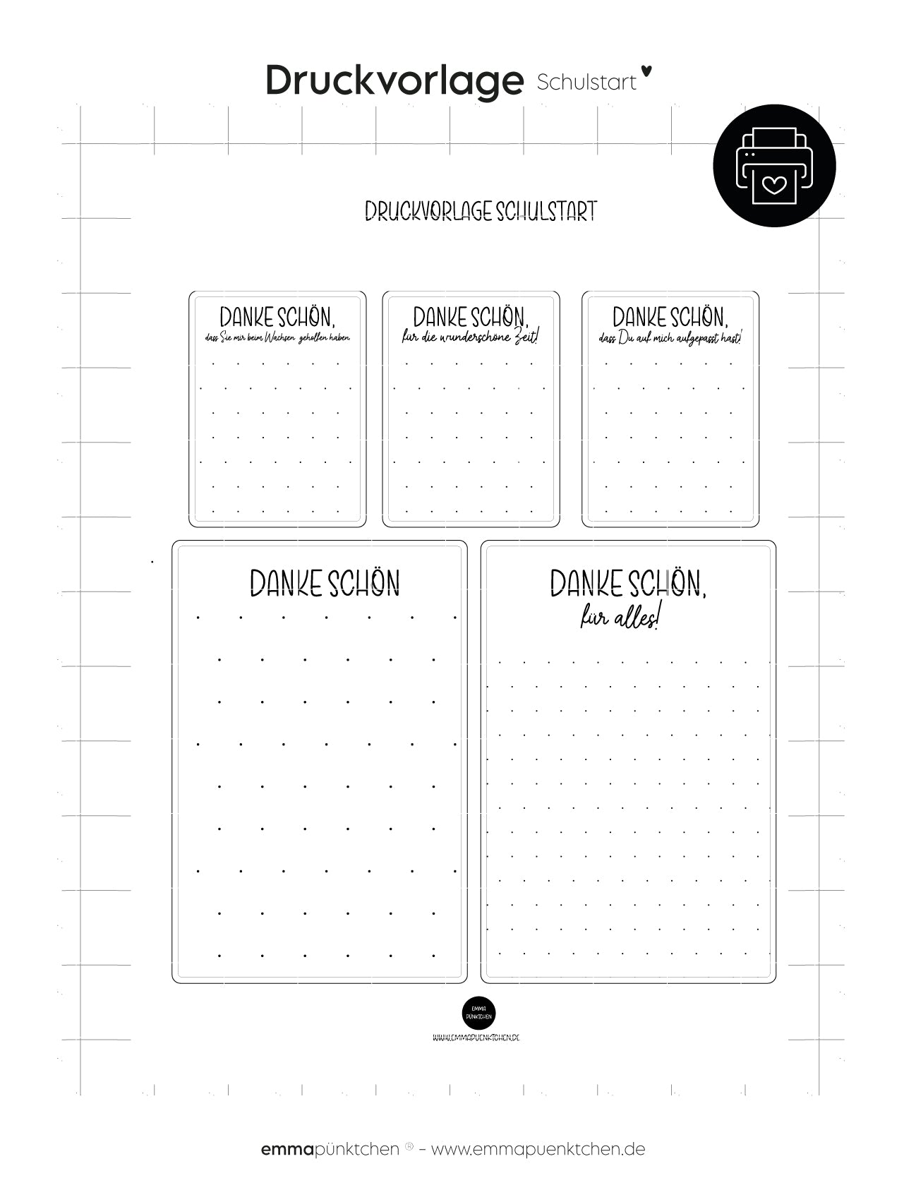 emmapünktchen ® craft template - Back to school