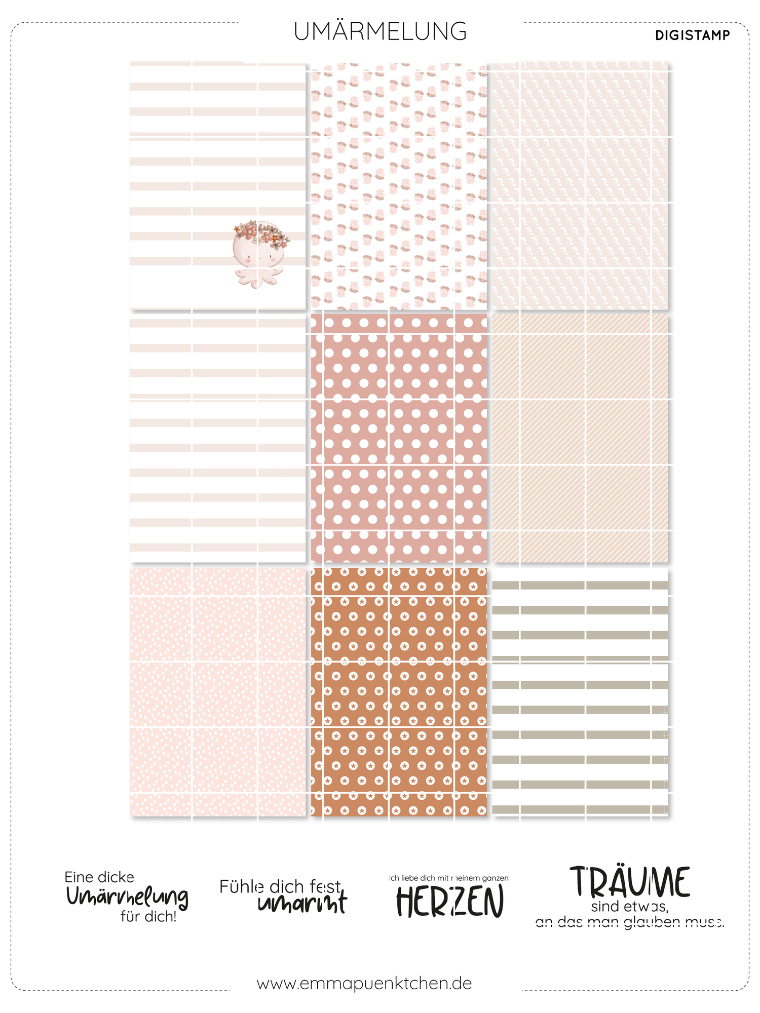 emmapünktchen ® - DigiStamp Umärmelung