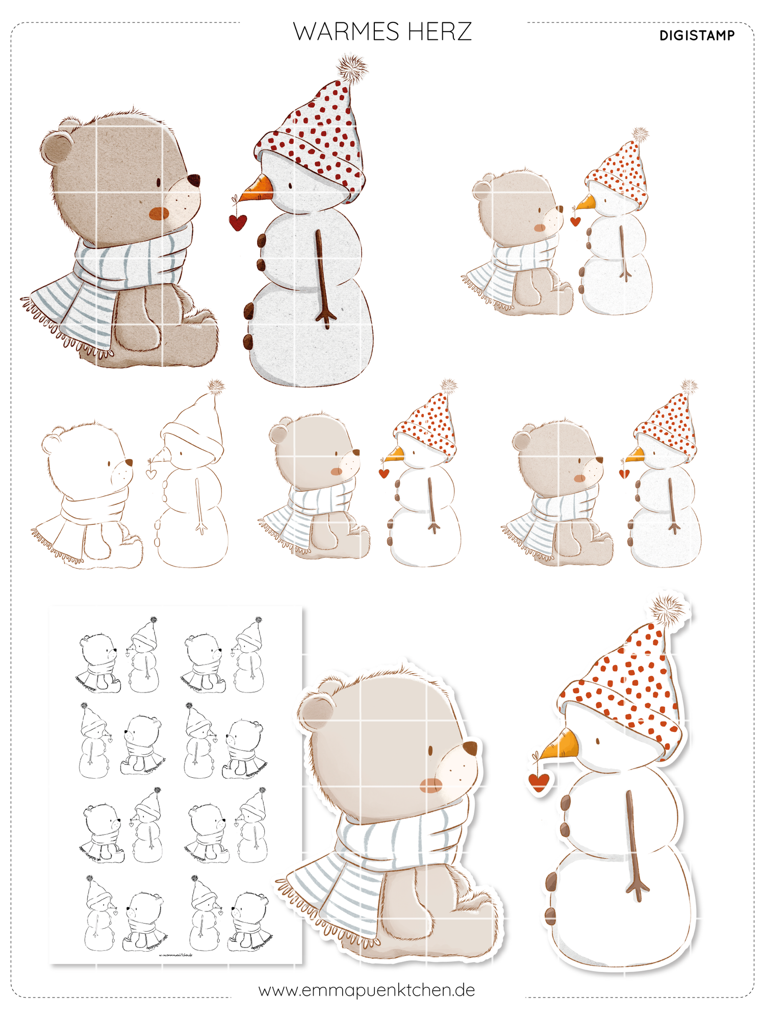 emmapünktchen ® - DigiStamp Warmes Herz