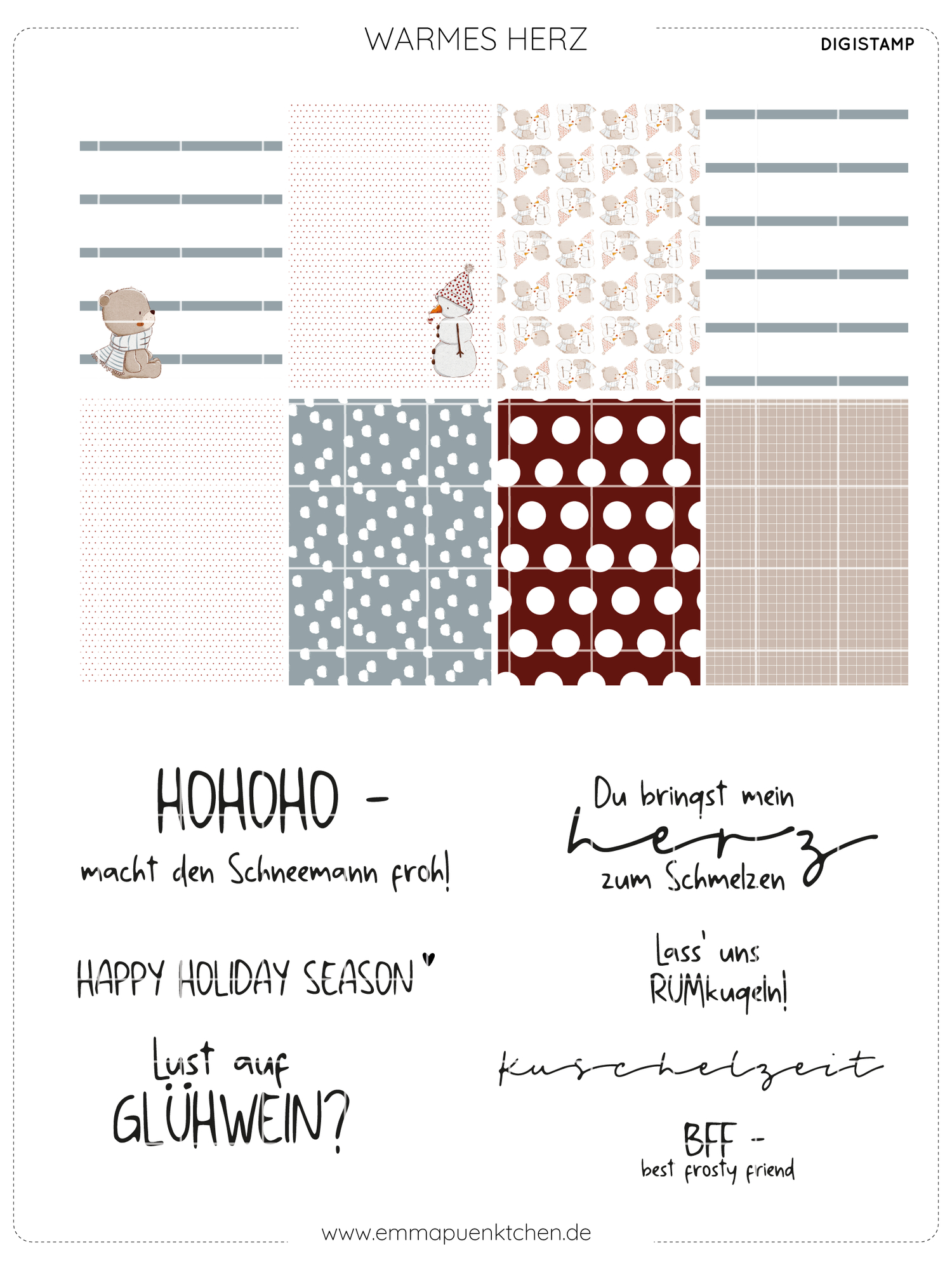 emmapünktchen ® - DigiStamp Warmes Herz