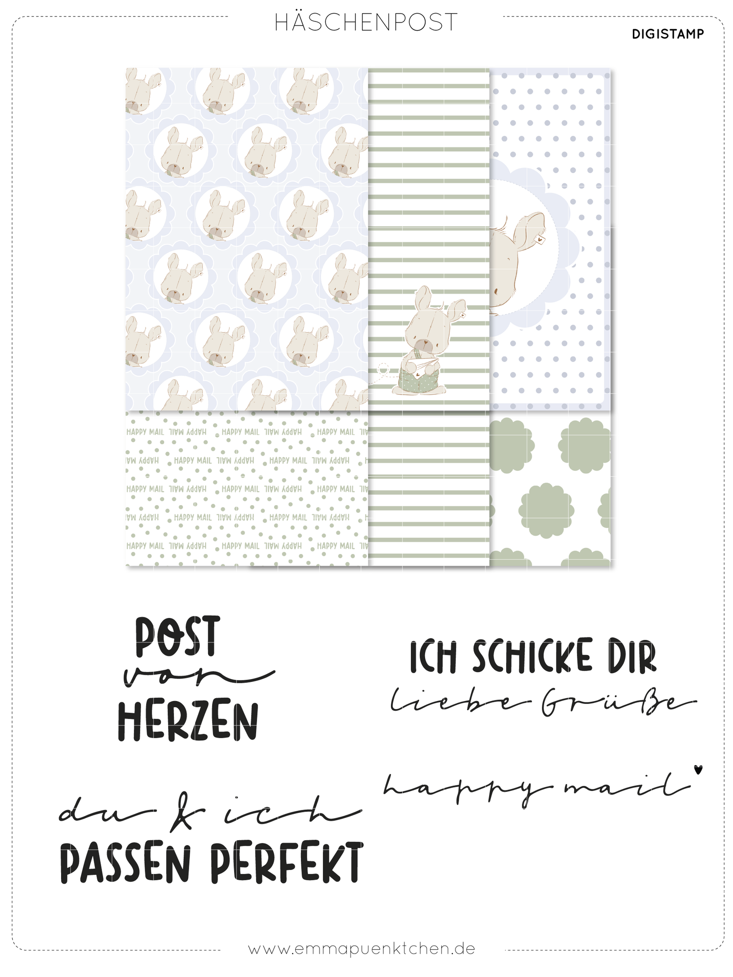 emmapünktchen ® DigiStamp - Bunny Post