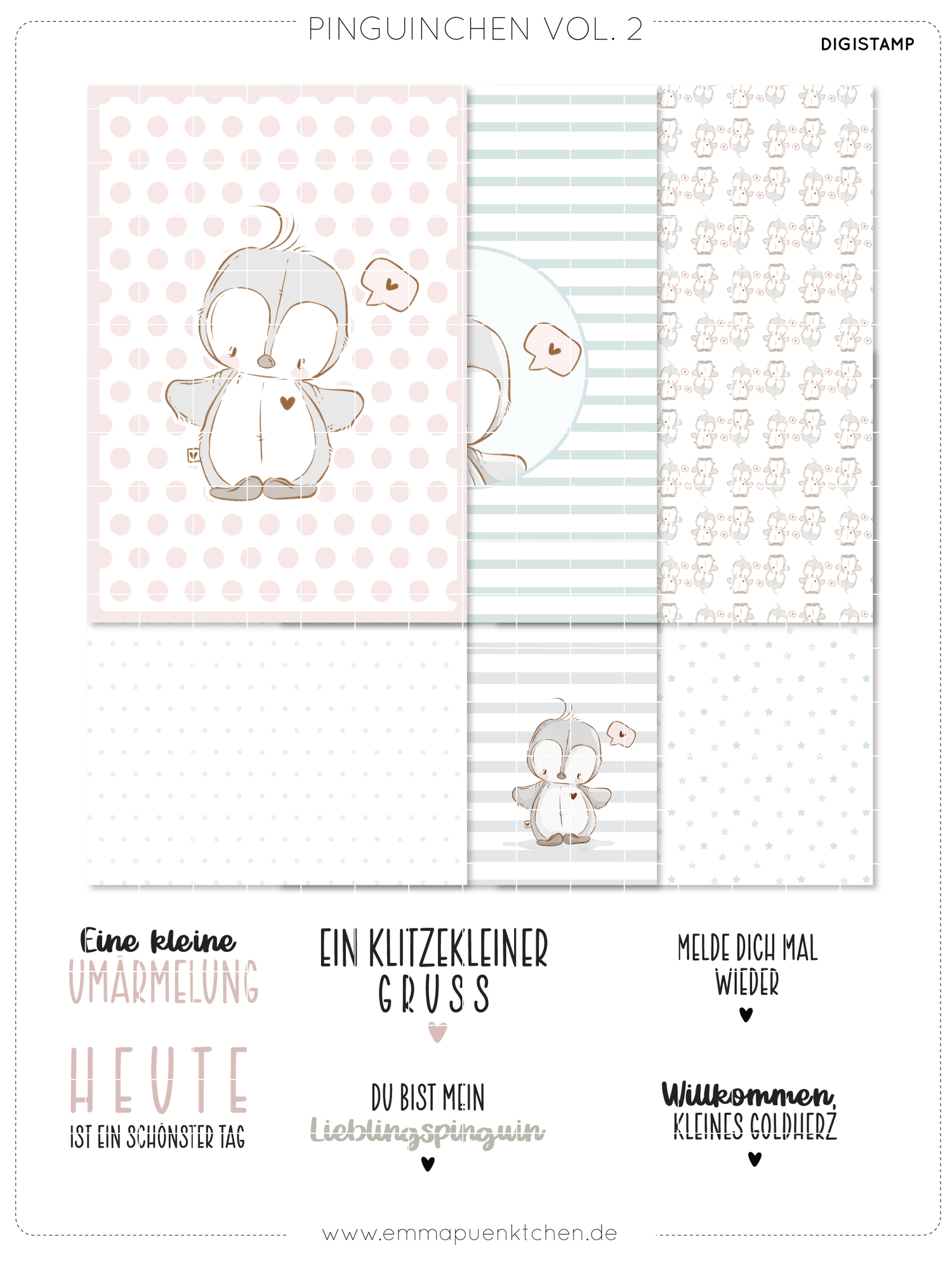 emmapünktchen ® DigiStamp - Penguins Vol. 2