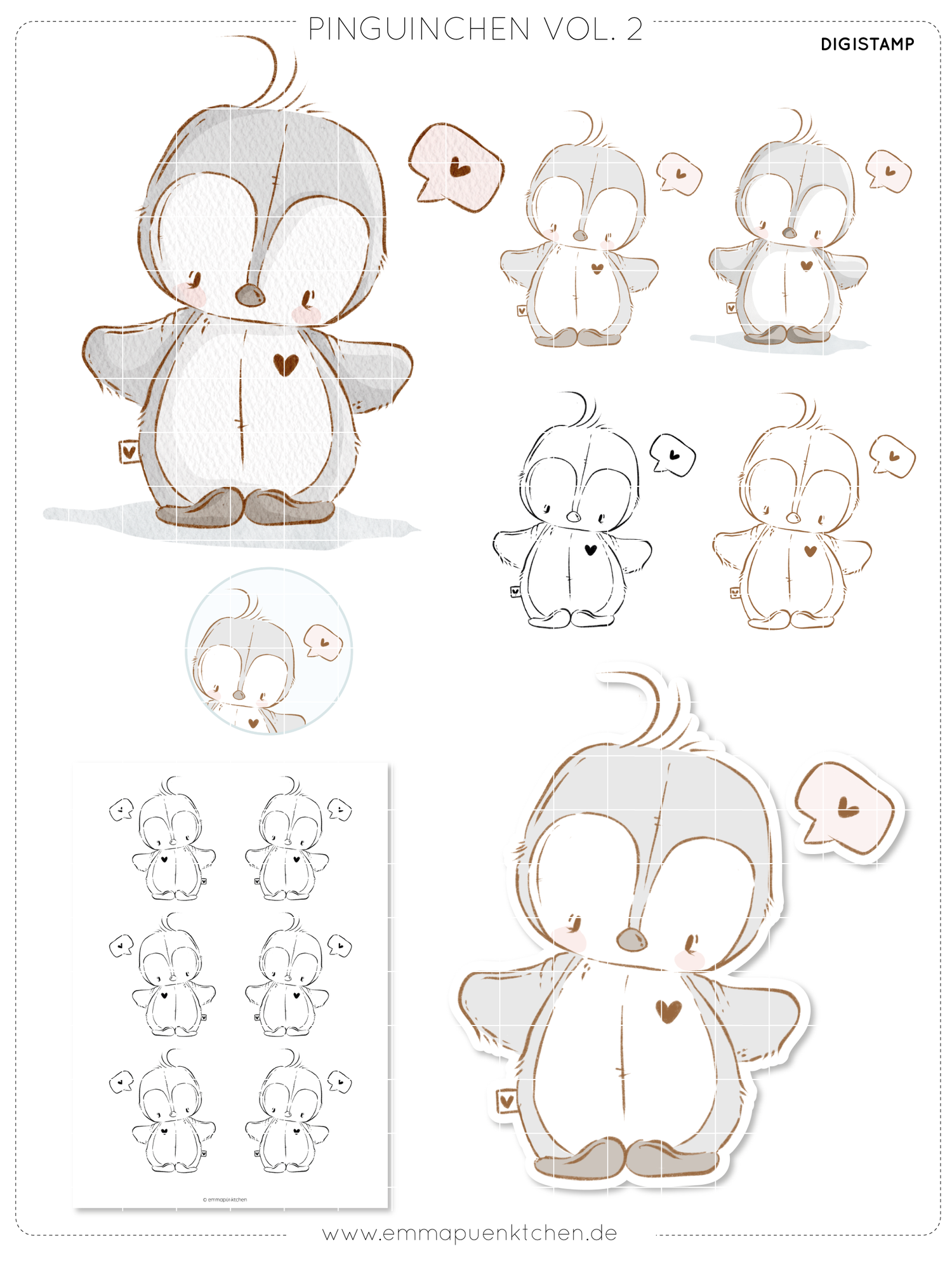 emmapünktchen ® DigiStamp - Penguins Vol. 2