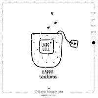 emmapünktchen ® - helllooo happy tea Lasercut
