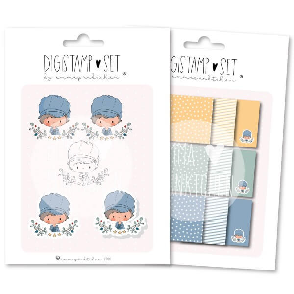 emmapünktchen ® - petit bonjour DigiStamp Set