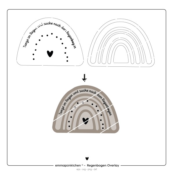 emmapünktchen ® - Regenbogen Overlay Lasercut