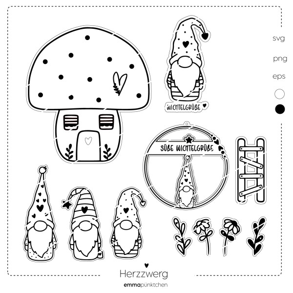 emmapünktchen ® - Herzzwerg LaserCut