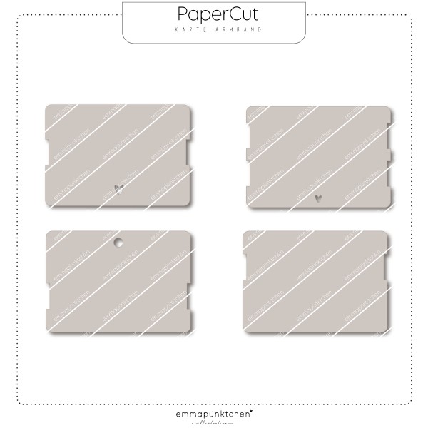 emmapünktchen ® - Armbandjes Displaykarte PaperCut