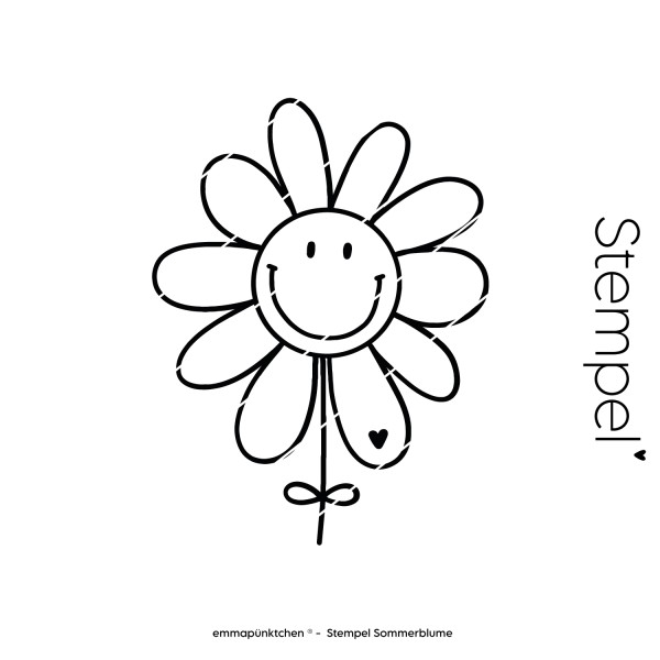 emmapünktchen - Holzstempel Sommerblume