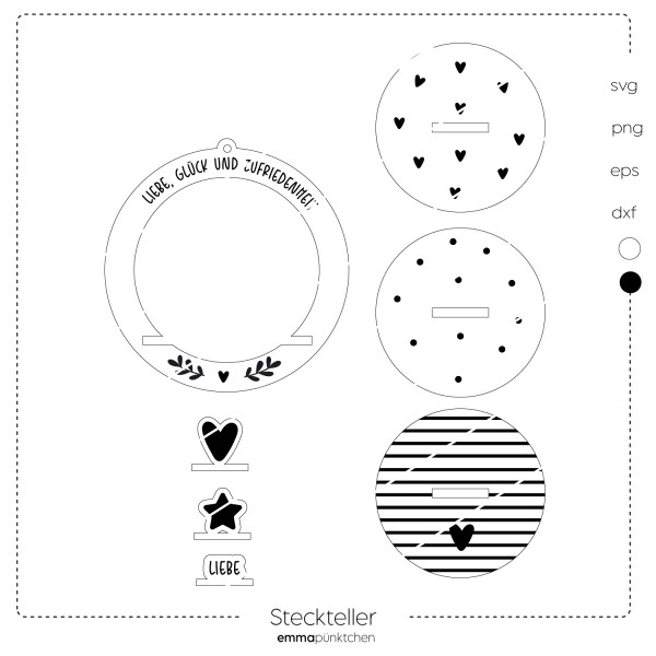 emmapünktchen ® - Steckteller Lasercut