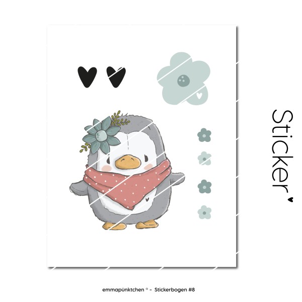 emmapünktchen - Stickerbogen #8 matt