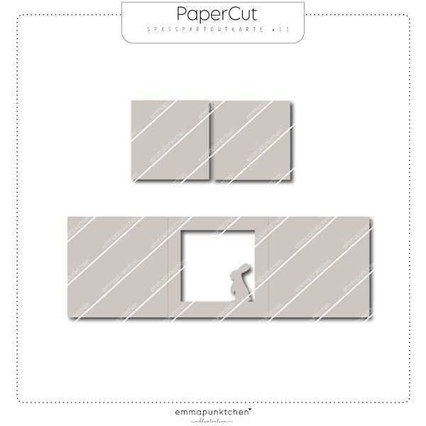 emmapünktchen ® - Spasspartoutkarte HASE PaperCut