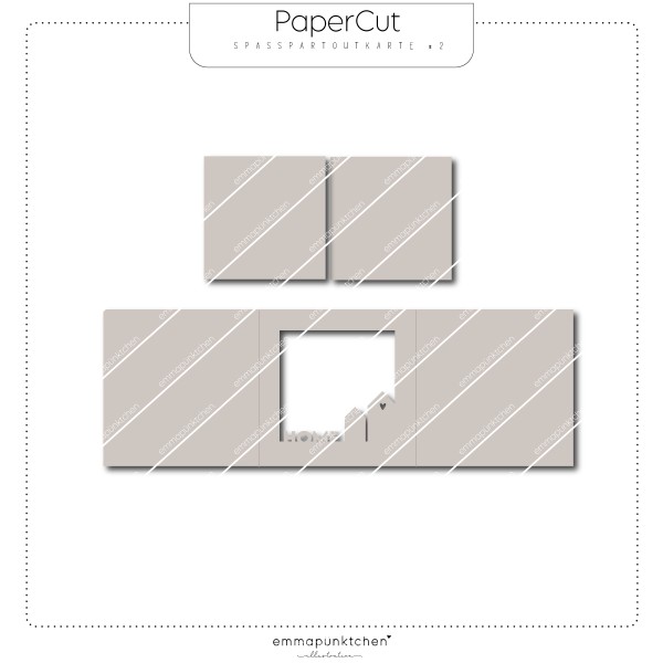 emmapünktchen ® - Spasspartoutkarte HOME PaperCut