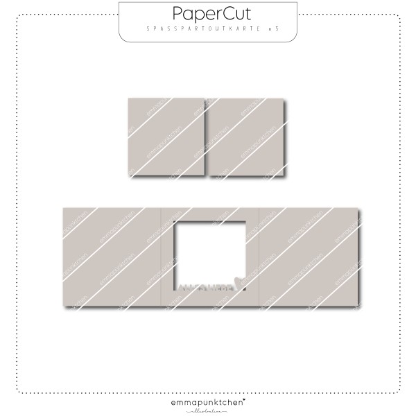 emmapünktchen ® - Spasspartoutkarte ALLES LIEBE PaperCut