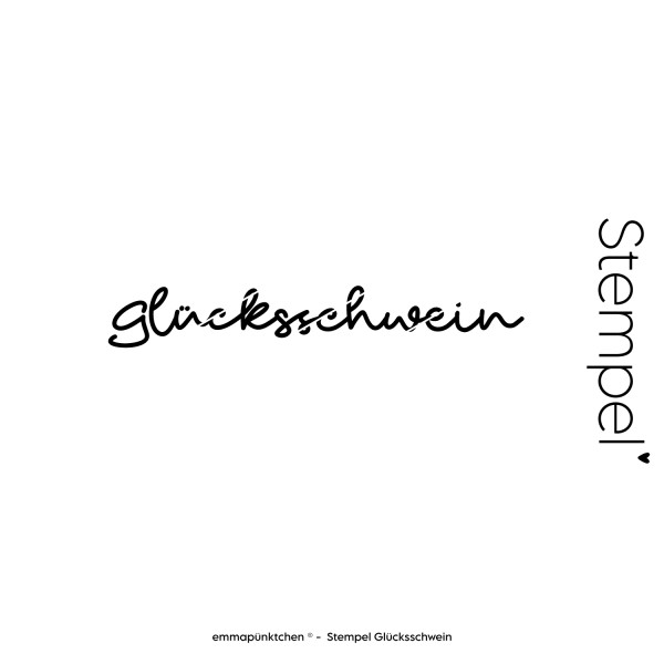 emmapünktchen - Holzstempel Glücksschwein