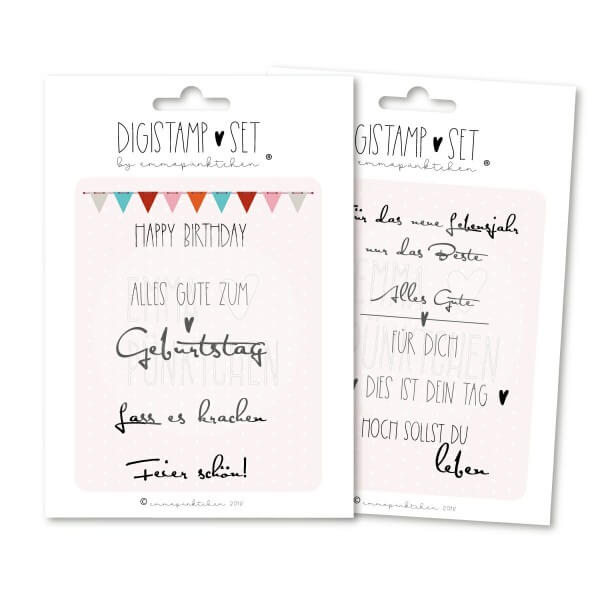 emmapünktchen ® - happy birthday DigiStamp-Set