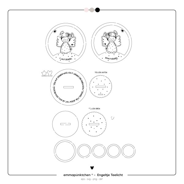 emmapünktchen ® - Engeltje Teelicht Lasercut