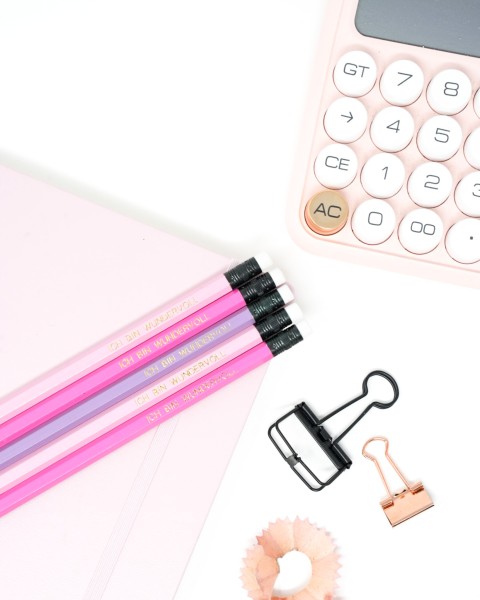 emmapünktchen ® - Bleistift Ich bin wundervoll rosa-lila