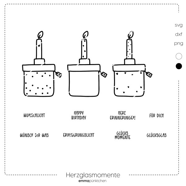 emmapünktchen ® - Herzglasmomente Plotterdatei