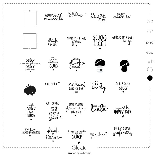 emmapünktchen ® - Glück Plotterdatei