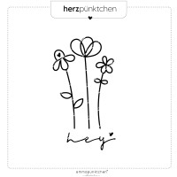 emmapünktchen ® - helllooo hej Blumen HERZPÜNKTCHEN ®