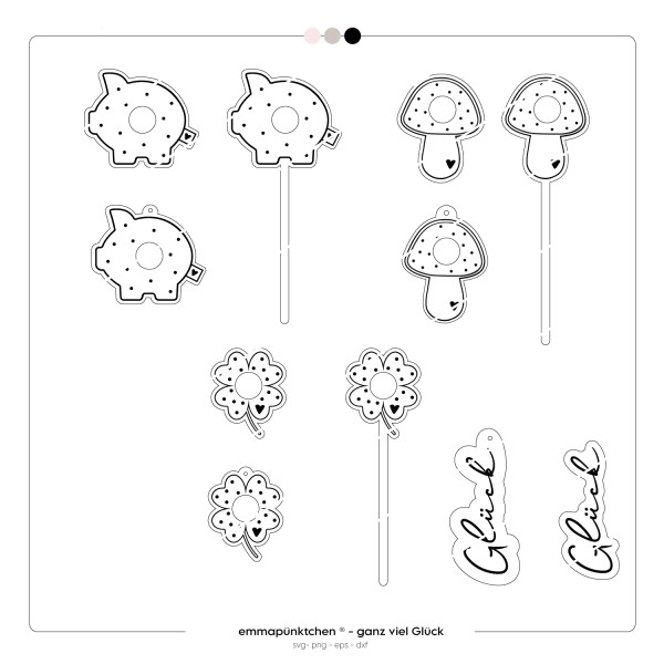 emmapünktchen ® - Ganz viel Glück Lasercut