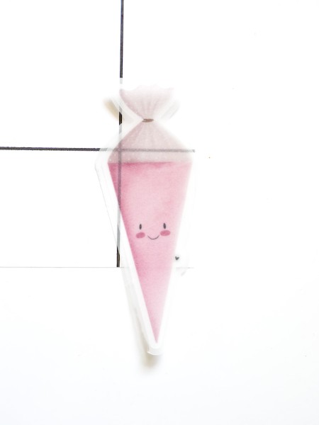 emmapünktchen - Bügelbild Happy Schultüte rosa groß