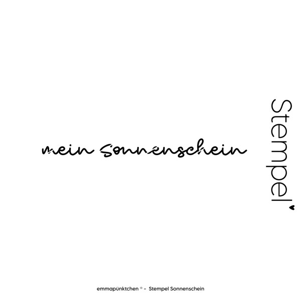 emmapünktchen - Holzstempel Mein Sonnenschein