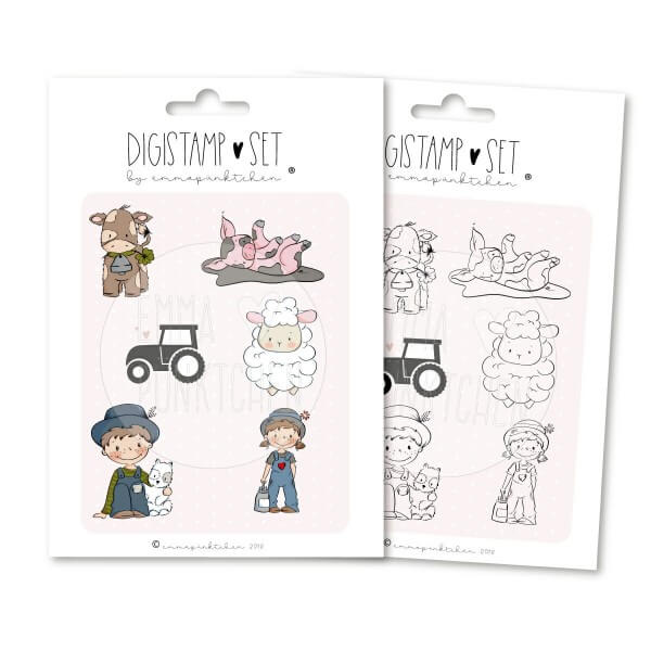 emmapünktchen ® - farmleben DigiStamp-Set