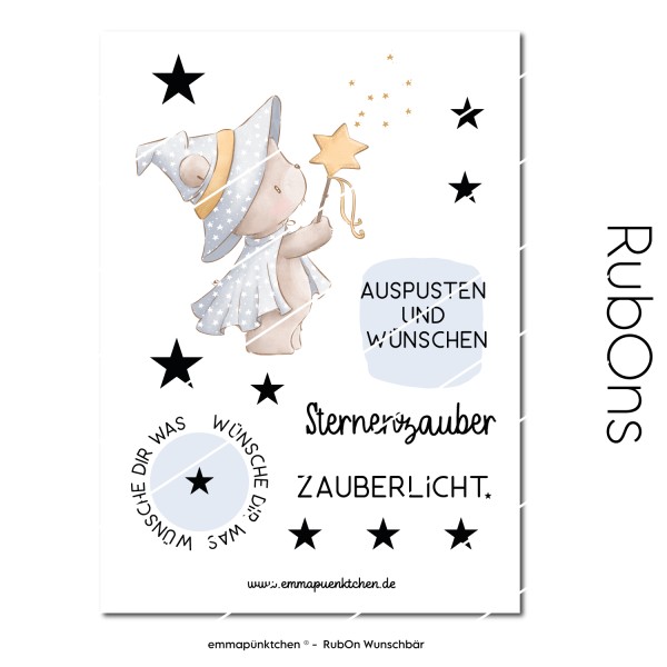 emmapünktchen - RubSticker Wunschbär