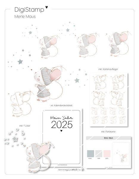 emmapünktchen ® - Merle Maus DigiStamp