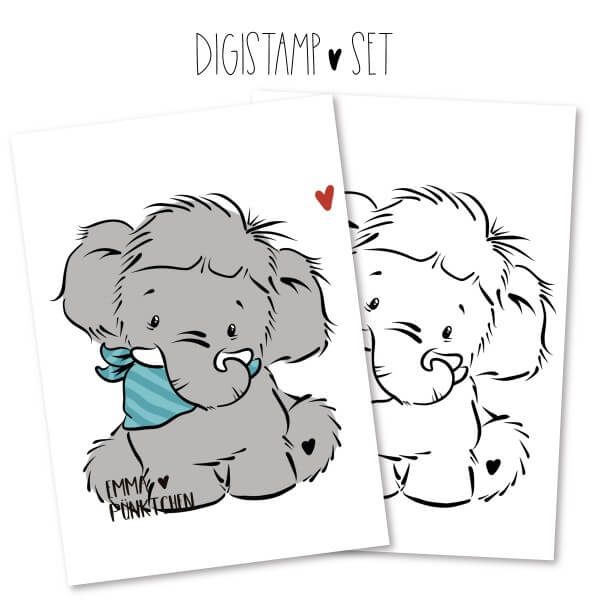 emmapünktchen ® - enno elefant DigiStamp