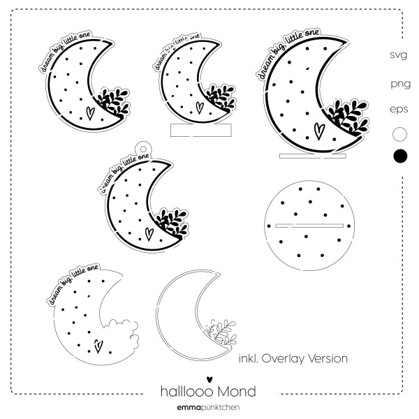 emmapünktchen ® - halllooo Mond LaserCut