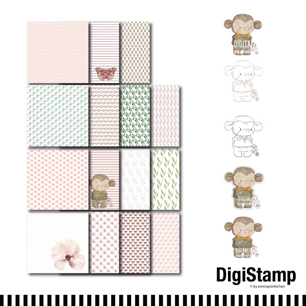 emmapünktchen ® - äffchen lui DigiStamp