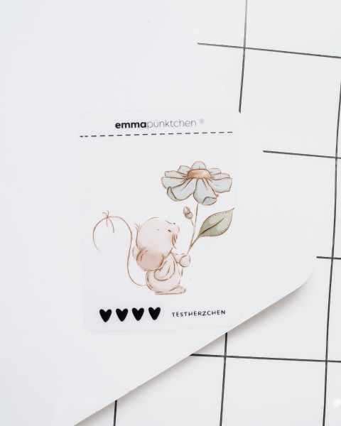 emmapünktchen - RubSticker Hase Blümchen
