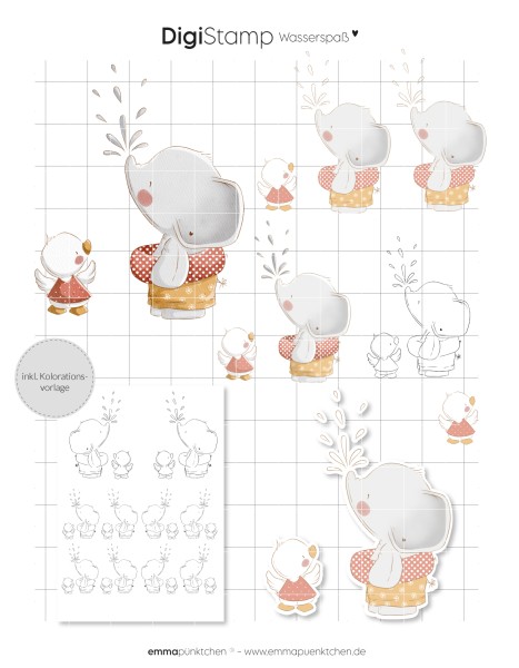 emmapünktchen ® - Wasserspaß DigiStamp