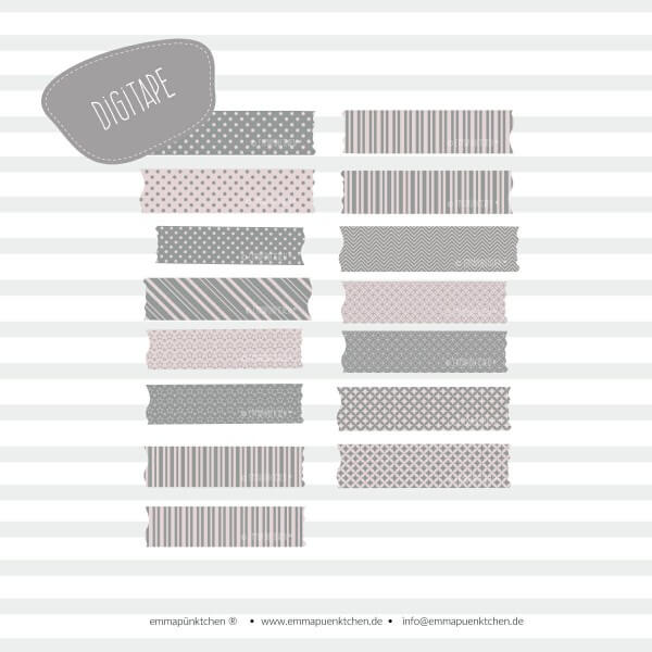 emmapünktchen ® - DigiTape rosagrau