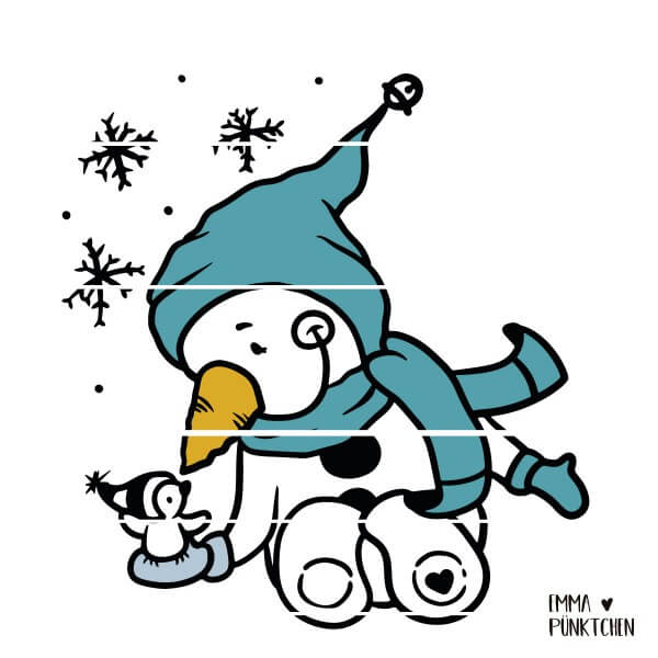 emmapünktchen ® - little snowman, tiny bird