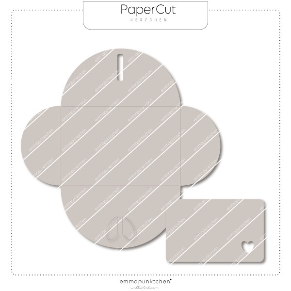emmapünktchen ® - Herzchenumschlag + Karte PaperCut