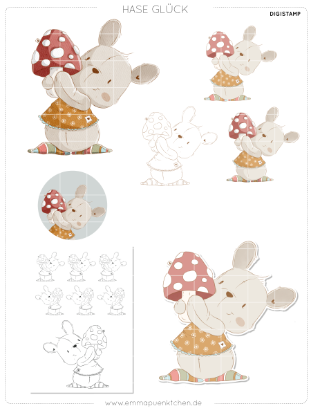 emmapünktchen ® - Hase Glück DigiStamp
