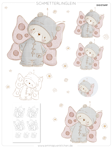 emmapünktchen ® - Schmetterlinglein DigiStamp